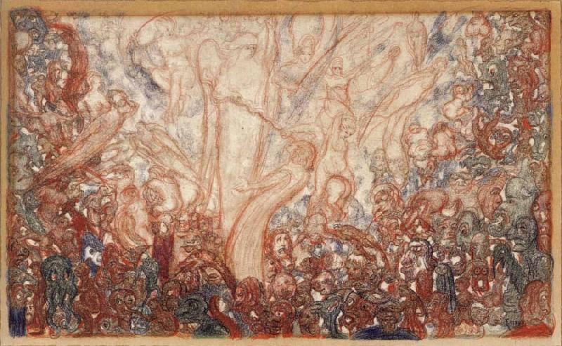 James Ensor The Fight of the Angels and the Demons oil painting image